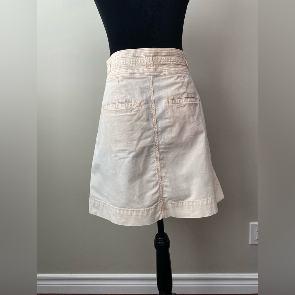 Pilcro and the Letterpress pale pink belted cotton skirt with pockets! - Picture 2 of 2